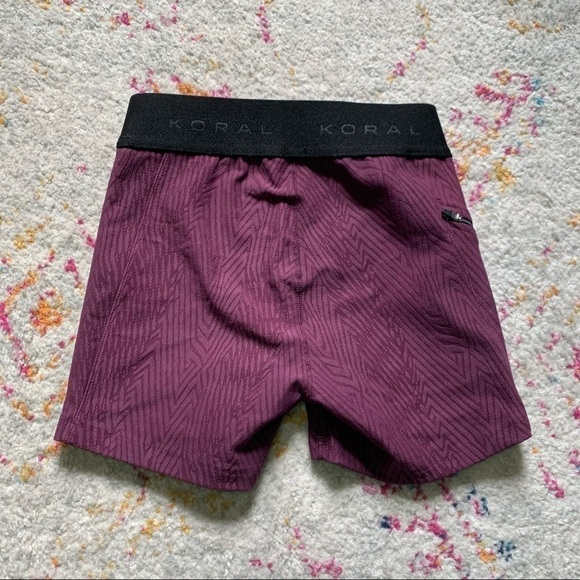 Koral Emblem Stretch-Jacquard Shorts Plum sz‎ S - Picture 5 of 5